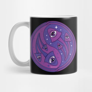 Yin Yang Mushrooms - Purple Mug